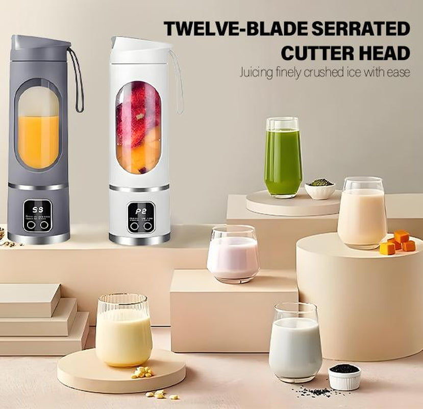 【Tiktok Top Seller】Digital Multimode Juicer Blender - Smart LED Display, Diet-Friendly,Leak Proof Design for Smoothies Liquid Diet, Shakes & Baby Food,Best Compact Blender for Home & Travel, Lemon Juicer,Fathers Day Gift