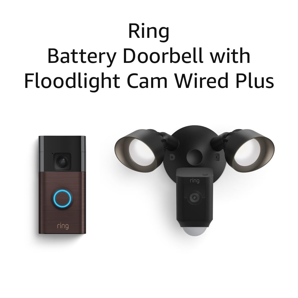 RMAJ HomeGuard™ – Ring Doorbell + Smart Floodlight Cam (Black)