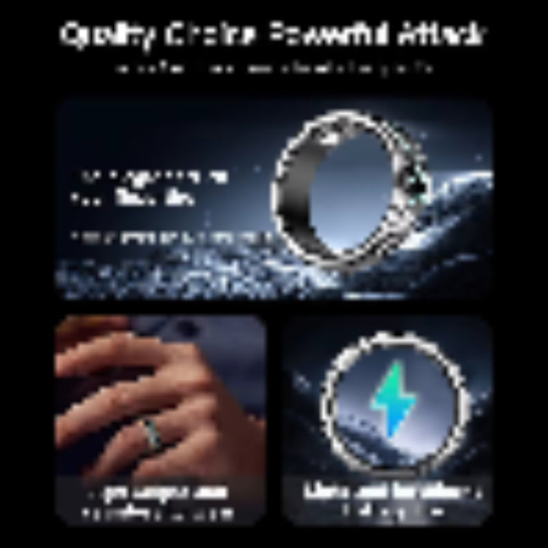 RS08 Smart Ring 5ATM Waterproof Fitness Tracker Bluetooth-Compatible 5.1 Heart Rate Blood Oxygen Sleep Monitoring for Men Women