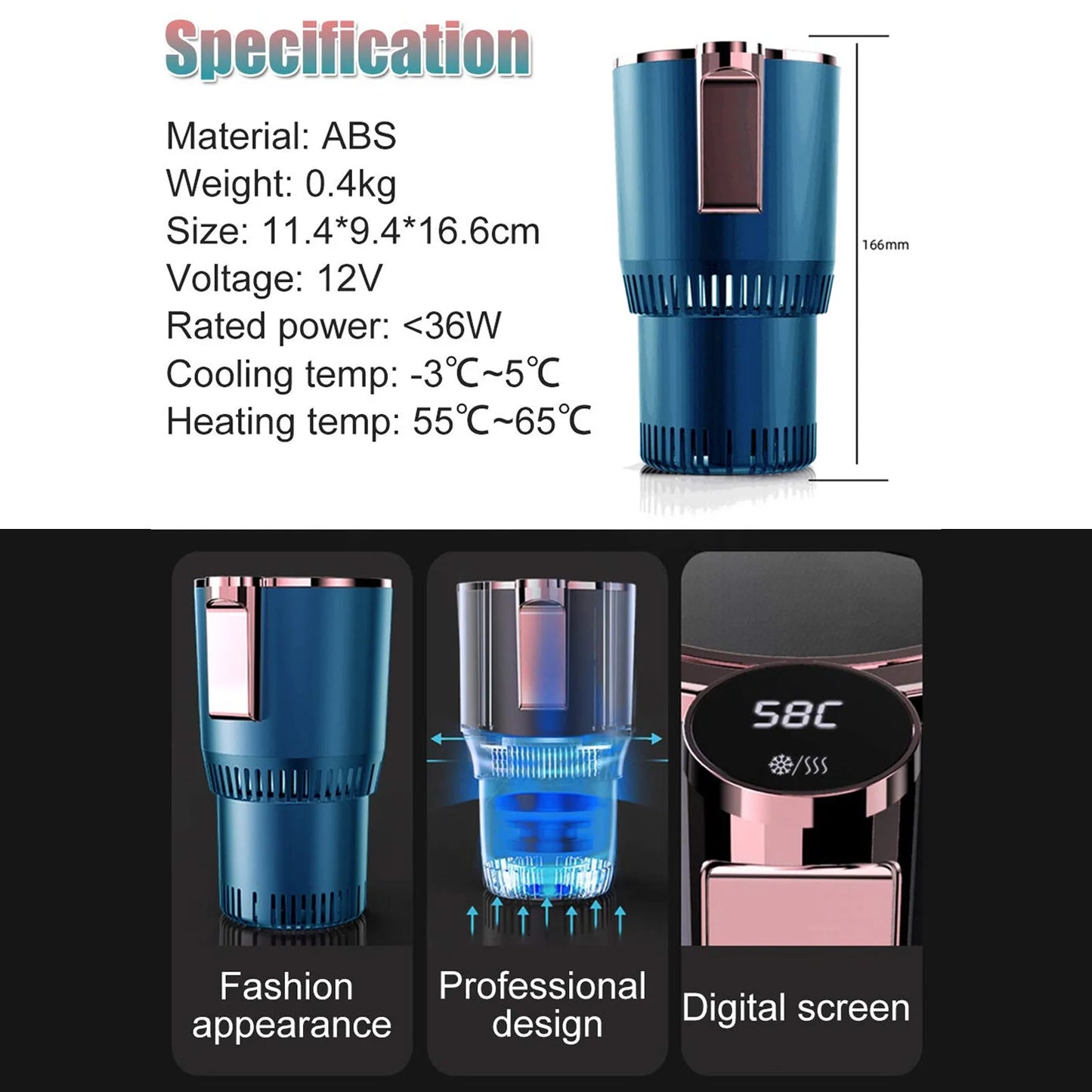 Stay Cozy and Refreshed Anywhere: The Smart 2-in-1 Car Cup Warmer & Cooler for All Your Beverage Needs!