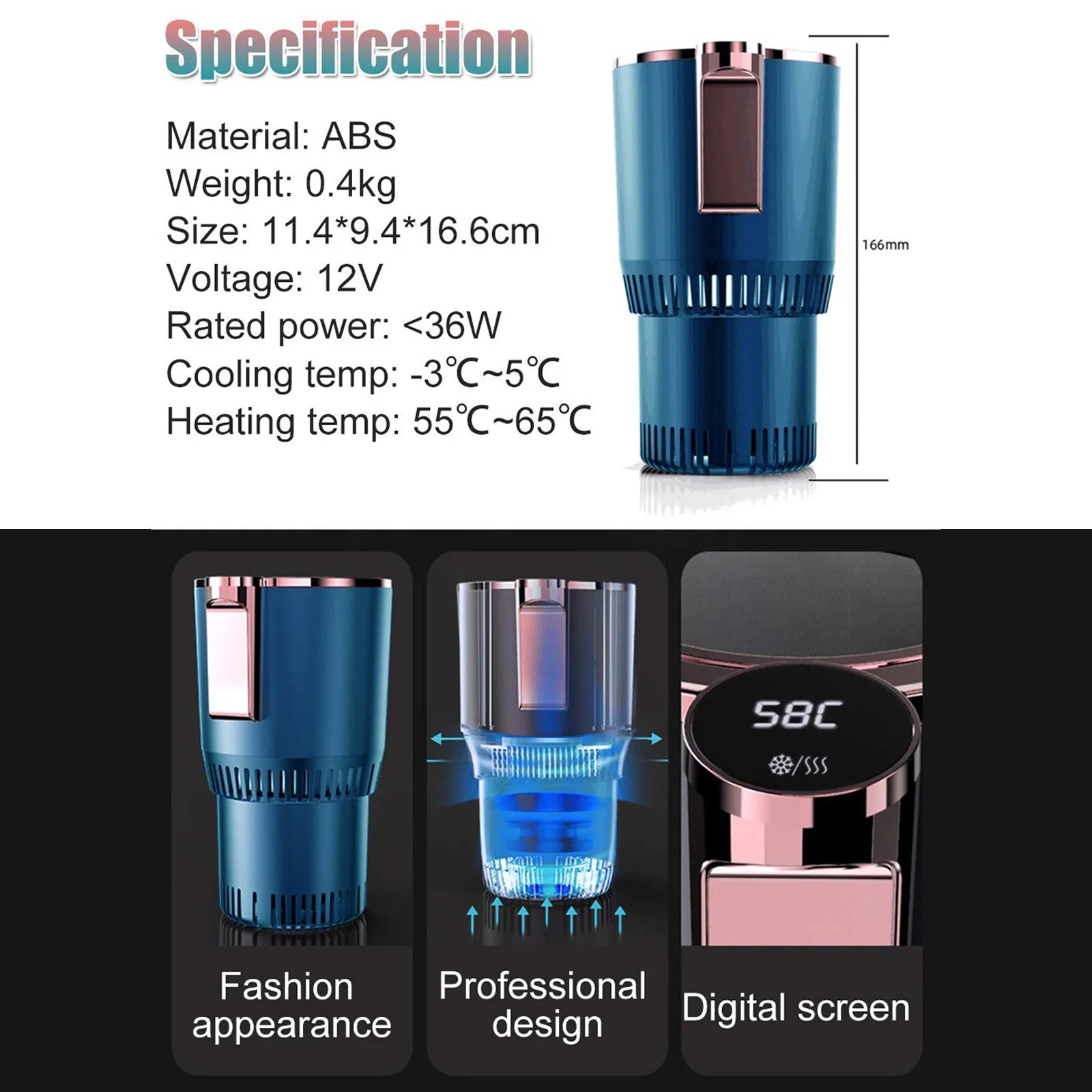 Stay Cozy and Refreshed Anywhere: The Smart 2-in-1 Car Cup Warmer & Cooler for All Your Beverage Needs!