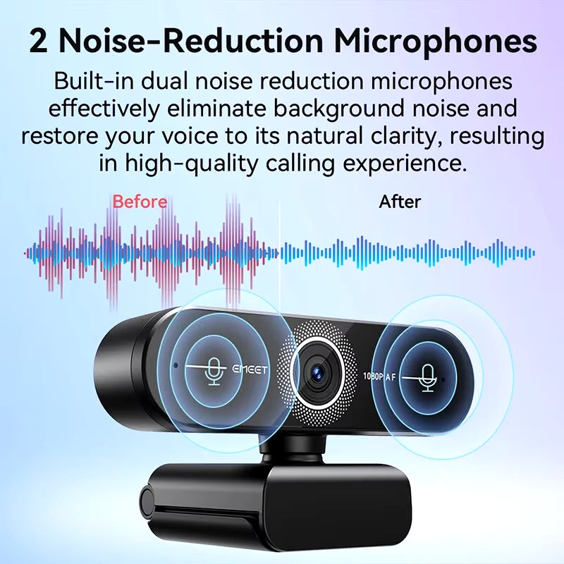 Experience Crystal Clear Video Calls with Our 4K Autofocus Webcam - Perfect for Video Conferencing and Live Streaming!