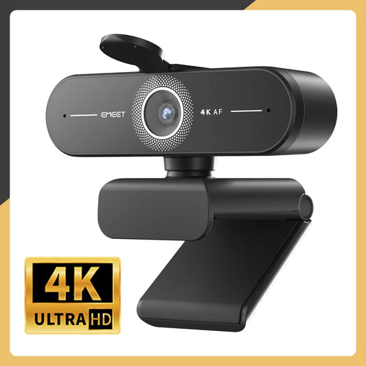 Experience Crystal Clear Video Calls with Our 4K Autofocus Webcam - Perfect for Video Conferencing and Live Streaming!