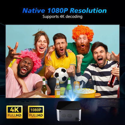4K Android smart projector with Wi-Fi and Bluetooth
