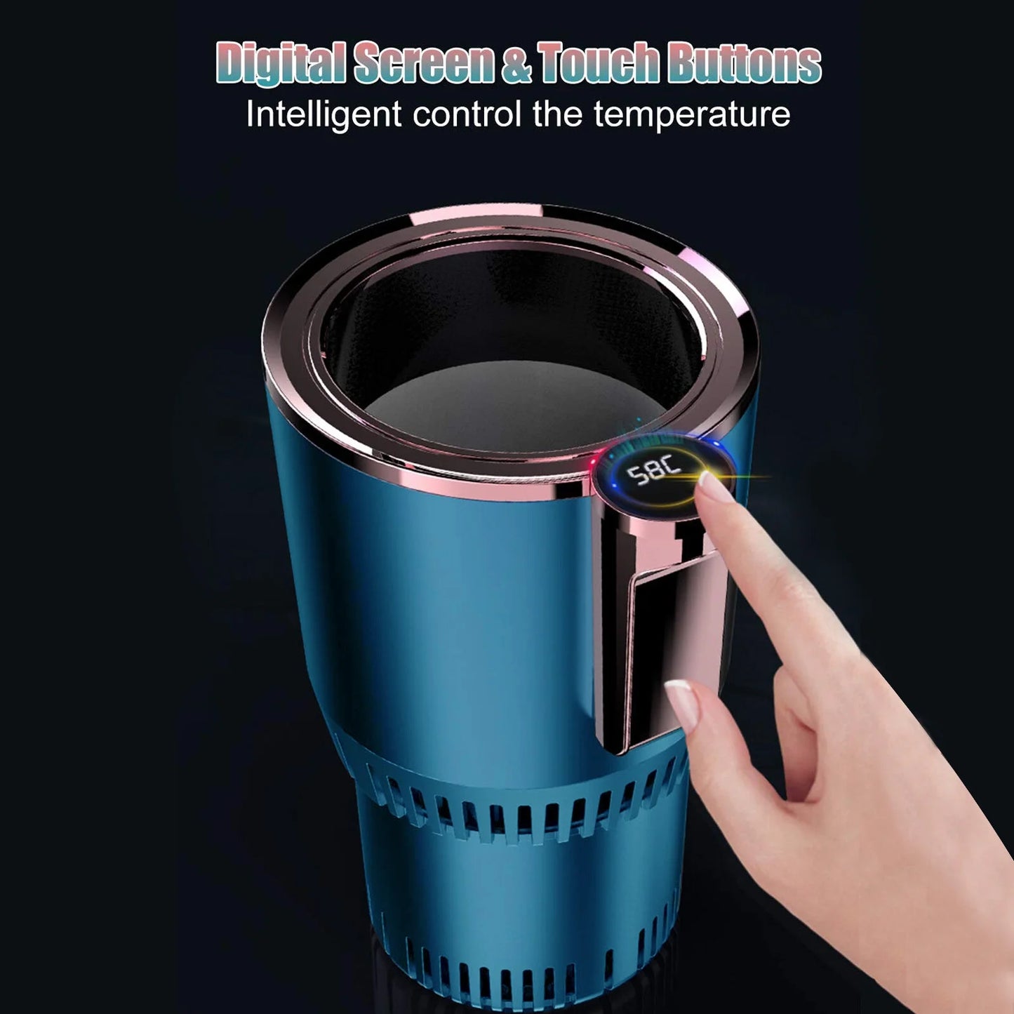 Stay Cozy and Refreshed Anywhere: The Smart 2-in-1 Car Cup Warmer & Cooler for All Your Beverage Needs!